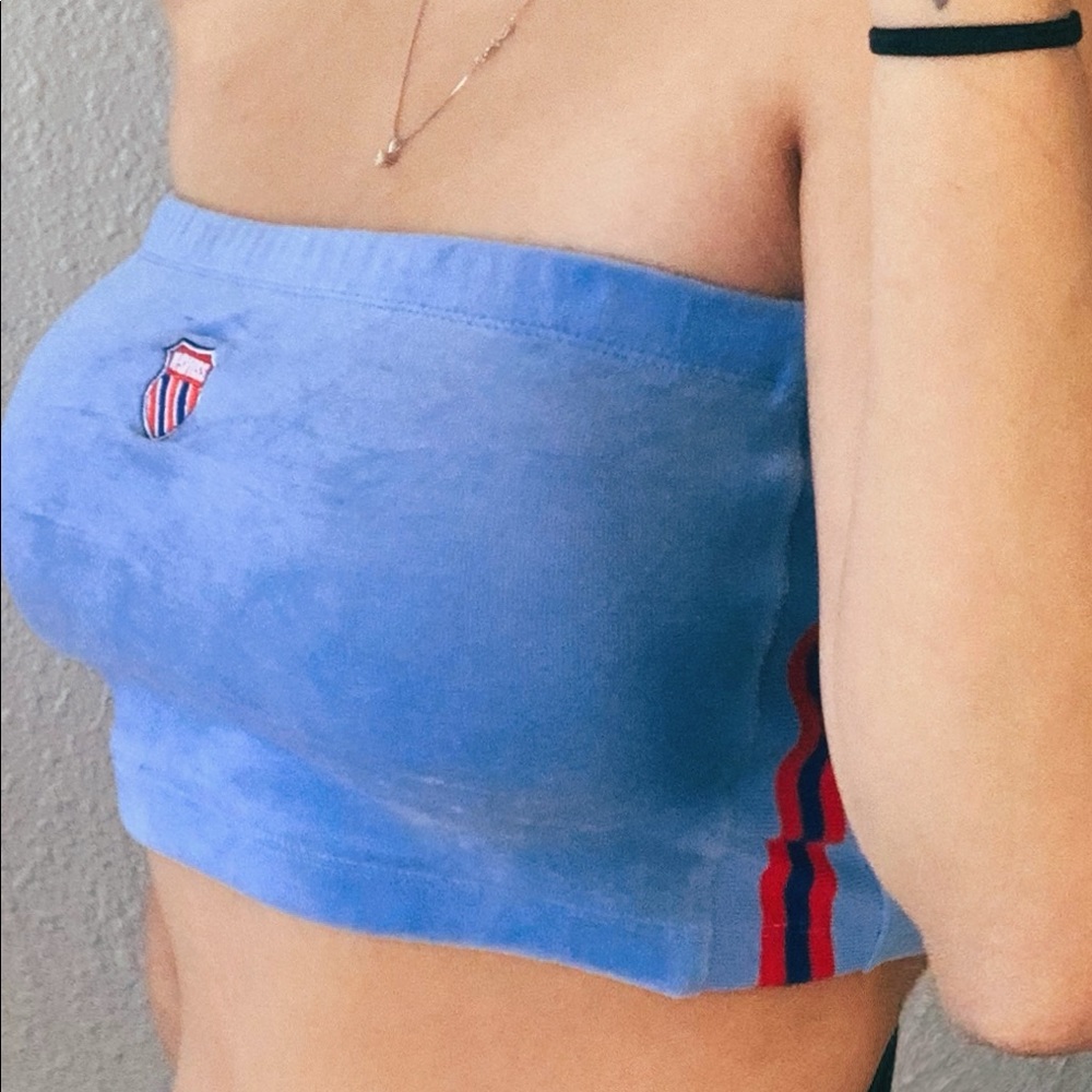 K-Swiss suede crop top